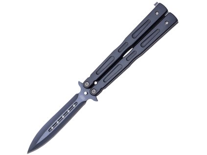 JKR Butterflymesser, 9,5 cm, Stahl, Schwarz  