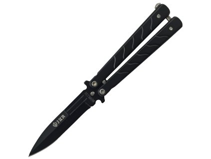 JKR Butterflymesser, 7,5 cm, Zamak, Schwarz  