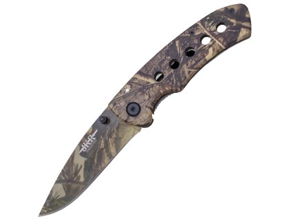 JKR Klappmesser, 8,5 cm, Waldtarnung, Aluminium, Grün  