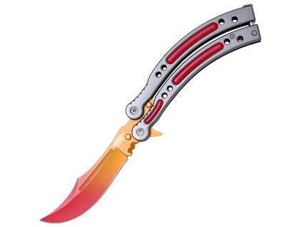 JKR Butterflymesser, 10 cm, Counter Strike GO, Gold-Rot  