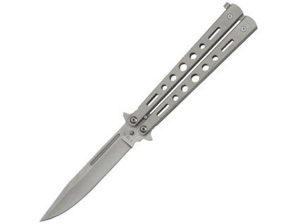 JKR Butterflymesser, 10 cm, Stahl, Silber  