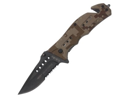 JKR Klappmesser Delta Force, 8,5 cm, Pixel-Tarnung, Sandfarben