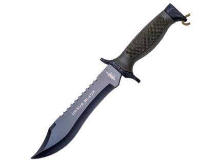 JKR Taktisches Messer Ursus Black, 18 cm, ABS, Schwarz-Grün  