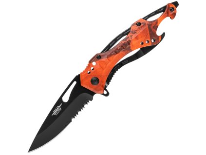 JKR Klappmesser, 8 cm, Tarnmuster, Orange