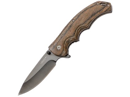 JKR Klappmesser, 8,2 cm, Dunkles Holz  