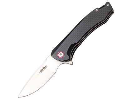 JKR PRO Klappmesser, 8 cm, G10 und Carbon, Schwarz  