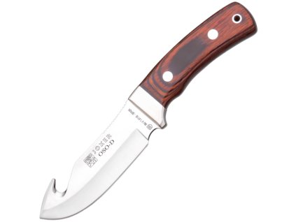 Joker Oso-D - Jagdmesser mit Aufbrechhaken, 12 cm, Rotes Holz