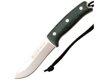 Joker OSO TS1 - Bushcraftmesser mit Feuerstahl, 11,5 cm, Micarta, Grün  