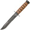 JKR Taktisches Messer, 18 cm, Leder, Schwarz-Braun