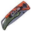 JKR Klappmesser, 8,5 cm, Tarnung, Grün-Orange  