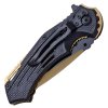 JKR Klappmesser, 9 cm, ABS, Schwarz-Gold  