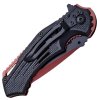 JKR Klappmesser, 9 cm, ABS, Rot-Schwarz  