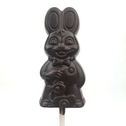 Čokoládové lízátko "zajíček", tmavá single origin čokoláda 70% bio