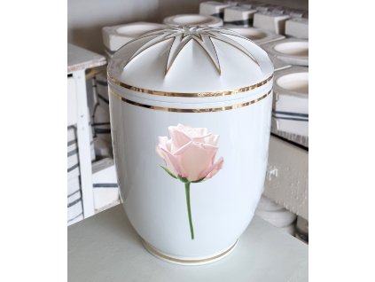 B Urne Diamant – Deckel Sterne – Rose II