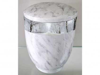 1890 urna diamant barevna imitace mramor zimni cesta