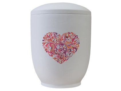 J Urne Diamant unglaziert matt – Herz Text