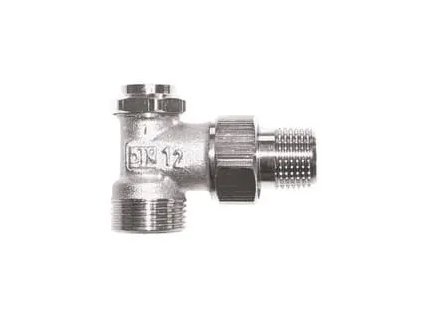 Uzavíratelné radiátorové šroubení regulační s vypouštěním, rohové RL-5, E G3/4 (#1394811 Rohový ventil do zpátečky RL-5, Dimenze 1/2", kvs 1,9)