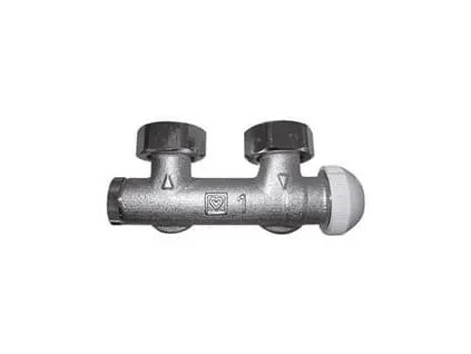 Připojovací šroubení TS-3000 s integrovaným termostatickým ventilem, rohové (#1379392 Bypas HERZ-3000 s integrovaným termostatickým ventilem, rohový, Dimenze Rp1/2"xG3/4"E, kvs 2,0)