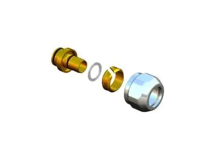 Přechodka pro plastovou trubku - design DE LUXE (#S606616 Přechodka pro plastovou trubku 16x2 - DE LUXE - M 22 x 1,5 - chrom, Dimenze 16 x 2)