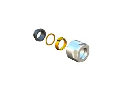 Přechodka pro Cu trubku - design DE LUXE (#S628612 Přechodka pro Cu trubku DN12 - DE LUXE - M22x1,5 - chrom, Dimenze DN12)