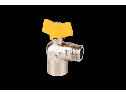 KK plyn, rohový M/F ovládání motýl Silumin (#1237211 Kulový kohout ,plyn- motýl Silumin, tělo DN10, závit 1/2", Dimenze tělo DN10, závit 1/2")