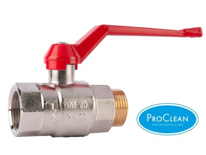 Kulový kohout HERZ EXPERT připojení M/F ovládání páka Silumin (#1216001 Kulový kohout HERZ TOP s pákovým ovladačem, PN50, DN15, Dimenze DN15, PN 50)