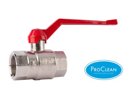 Kulový kohout HERZ EXPERT připojení F/F ovládání páka Silumin (#1210001 Kulový kohout HERZ TÜV s pákovým ovladačem, Dimenze DN15, PN 50)