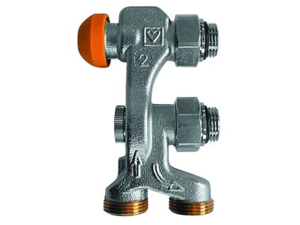 Armatura pro připojení konvektoru pro dvoutrubkové soustavy (#1768821 Armatura pro připojení konvektoru pro dvoutrubkové soustavy, Dimenze Rp1/2"xG3/4"E, kvs 0,9)