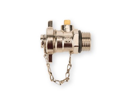 Kulový kohout napouštění vypouštění kotlů, poniklovaný (#1251211 Kulový kohout napouštění vypouštění kotlů, poniklovaný, Dimenze DN15, PN 10)