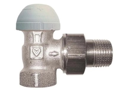 Termostatický ventil rohový  s přednastavením, TS-98-VHF (#1762425 Termostatický ventil TS-98-VHF, 3/8"-M30x1,5 rohový, Dimenze 3/8", kvs 1,15)