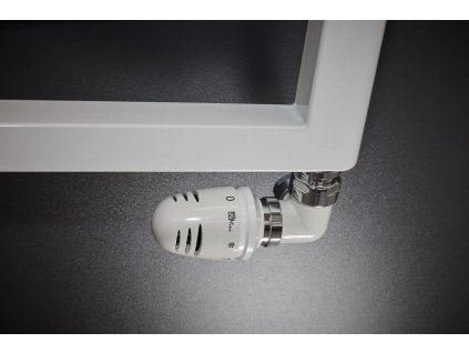 Designové armatury DE LUXE   bílá / chrom (#S763344 Termostatický ventil DE LUXE,  přímý TS-98-V - bílý, Dimenze G 1/2 - M22 x 1,5)