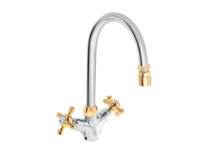 Stil z42 - baterie kuchyňská (#UH07165 Baterie kuchyňská, kohoutková, Stil z42, Design chrom/zlatá)