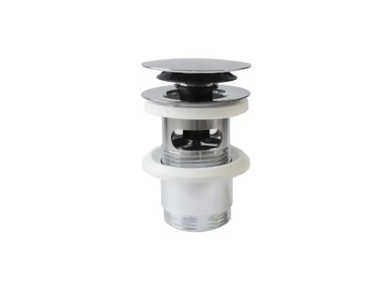 16008 - vpusť umyvadlová, klik - klak s přepadem (#UH16008 Vpusť umyvadlová, klik - klak. chrom, G1 1/4",  16008, Design chrom)