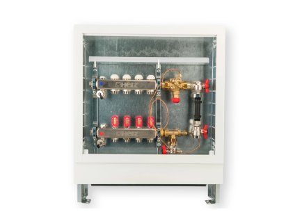 HerzFLAT VS-TS - bytový regulační a měř. rozdělovač s podom. skříní (#UFH8635031 HerzFLAT VS-TS - bytový regulační a měř. rozdělovač s podom. skříní, Okruhy 3, l/h 50-1800)