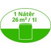 1 nater odpovida 26 m2 nebo 1 l