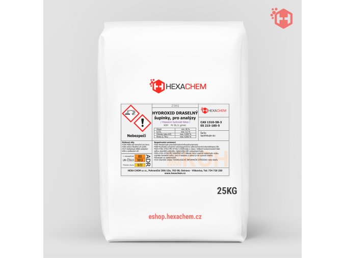 Hydroxid draselný p.a. - 25 kg