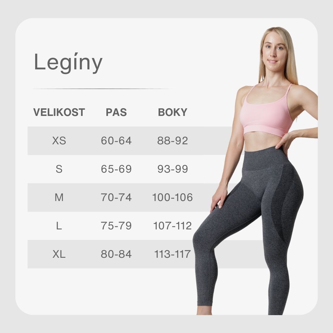 tabulka velikostí dámské sportovní legíny HEXFIT