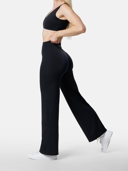 široké legíny s vysokým pasem, černé, HEXFIT