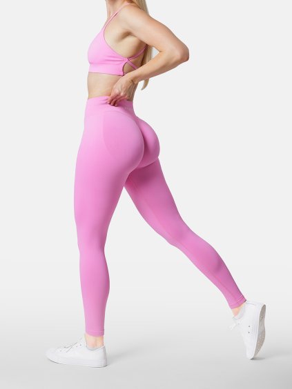 růžové legíny push up efekt, HEXFIT