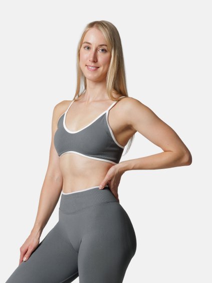 sportovní podprsenka vyztužená, šedá, HEXFIT