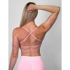 růžová sportovní podprsenka s překříženými ramínky