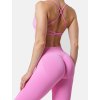tvarující legíny s push up efektem, růžové