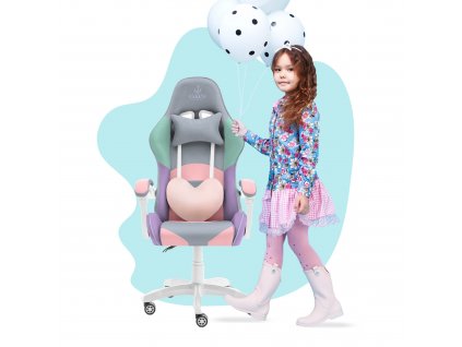 Herné kreslo Hell's Chair Rainbow KIDS Pink Colorful Violet Mint