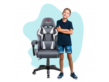 Hell's Chair HC-1007Kids herná stolička pre deti Grey