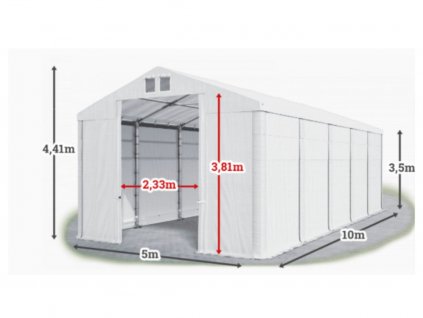 Skladové stany OCEĽ + PVC 5m x 10m x 3,5m