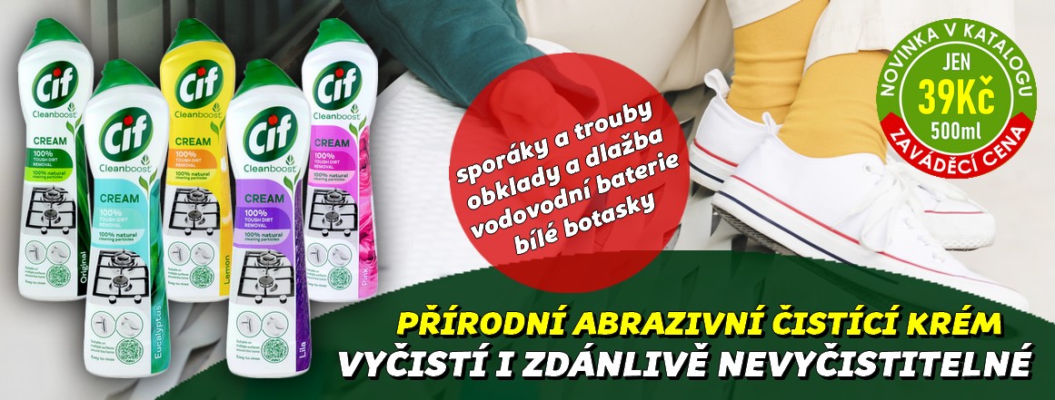 NOVINKA - CIF CREAM Krémový abrazivní čistící přípravek 500ml