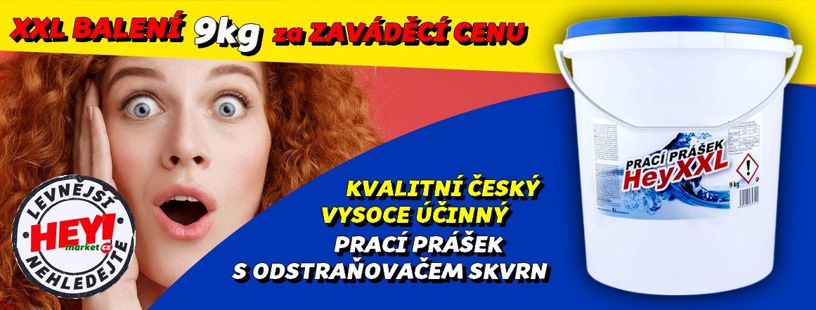 HEY! POWER XXL Prací prášek 9kg (113dávek)