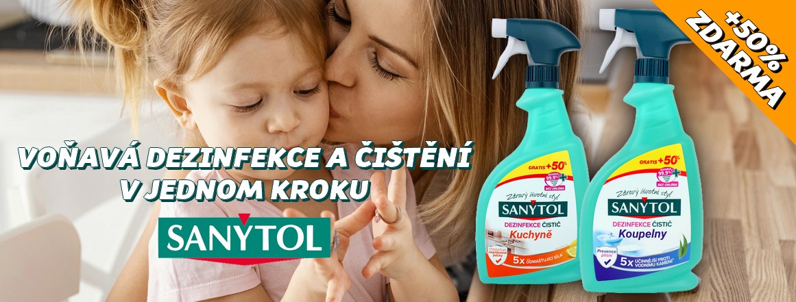 SANYTOL dezinfekce +50% ZDARMA