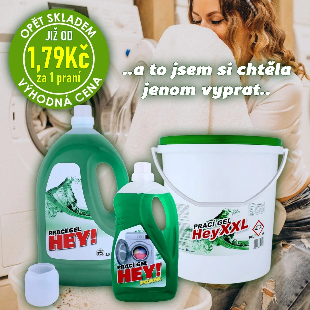 OPĚT SKLADEM - HEY! Prací prostředky