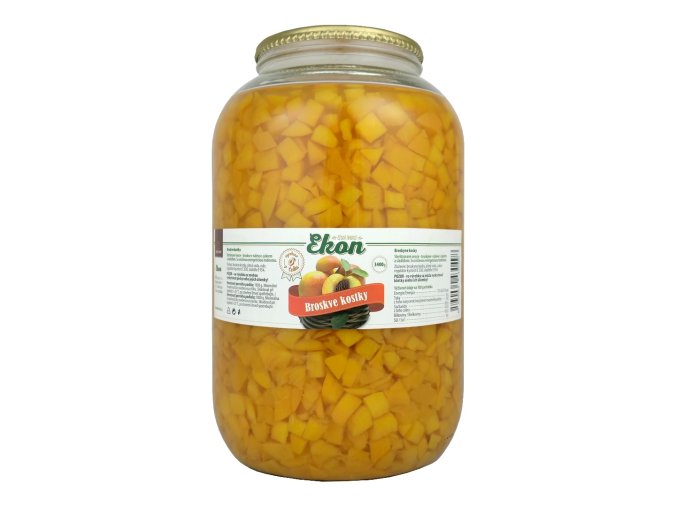 ekon broskve kostky 3400g